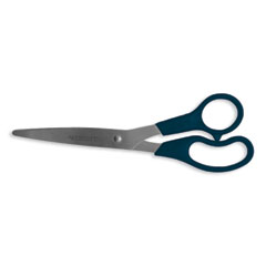 Value Line Stainless Steel Shears, 8" Long, 3.5" Cut Length, Black Straight Handle