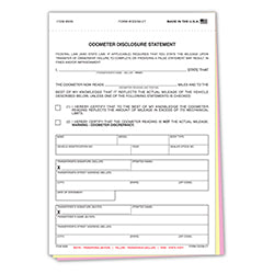 Odometer Disclosure Statements - ODOM-CT 100 / PK