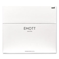 EMOTT ever fine Porous Point Pen, Stick, Fine 0.4 mm, Assorted Ink Colors, White Barrel, 40/Pack