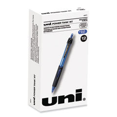 Power Tank RT Ballpoint Pen, Retractable, Bold 1 mm, Blue Ink, Translucent Blue/Black Barrel, Dozen