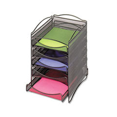 Onyx Stackable Literature Organizer, Five-Drawer, 10.25 x 12.75 x 15.25, Black