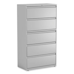 Lateral File, 5 Legal/Letter/A4/A5-Size File Drawers, Light Gray, 36" x 18.63" x 67.63"