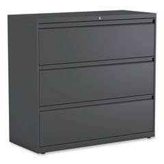 Lateral File, 3 Legal/Letter/A4/A5-Size File Drawers, Charcoal, 42" x 18.63" x 40.25"