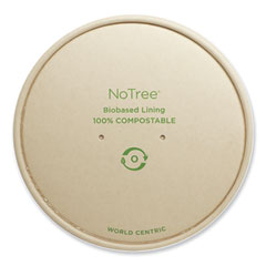 Paper Lids for Bowls. 5.9" Diameter, Natural, Paper, 300/Carton