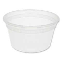 Newspring DELItainer Microwavable Container, 12 oz, 4.55 x 4.55 x 2.45, Clear, Plastic, 480/Carton