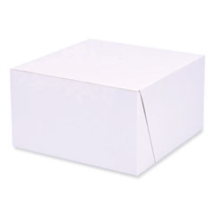 Bakery Boxes, Standard, 7 x 7 x 4, White, Paper, 250/Carton