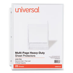 Top-Load Poly Sheet Protectors, Heavy Gauge, Letter Size, Clear, 25/Pack