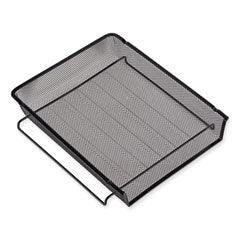 Deluxe Mesh Stacking Side Load Tray, 1 Section, Legal Size Files, 17" x 10.88" x 2.5", Black