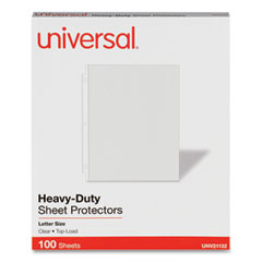 Top-Load Poly Sheet Protectors, Heavy Gauge, Letter Size, Clear, 100/Pack