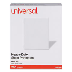 Top-Load Poly Sheet Protectors, Heavy Gauge, Letter Size, Clear, 200/Pack