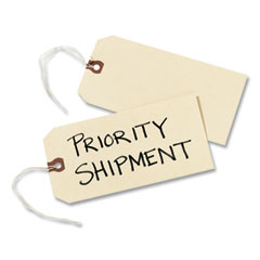 Strung Shipping Tags, 11.5 pt Stock, 6.25 x 3.13, Manila, 1,000/Box