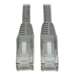 CAT6 Gigabit Snagless Molded Patch Cable, 50 ft, Gray