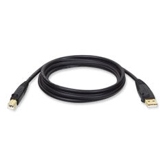 USB 2.0 A/B Cable, 10 ft, Black