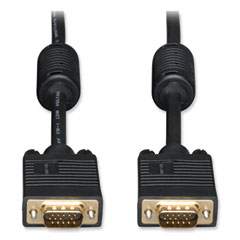 VGA Coaxial High-Resolution Monitor Cable with RGB Coaxial, 50 ft, Black