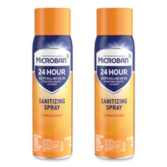 24-Hour Disinfecting Sanitizing Spray, Citrus Scent, 15 oz Aerosol Spray, 2/Pack