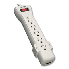 Protect It! Surge Protector, 7 AC Outlets, 7 ft Cord, 2,160 J, Light Gray