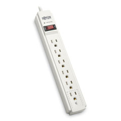 Protect It! Surge Protector, 6 AC Outlets, 6 ft Cord, 790 J, Gray