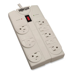 Protect It! Surge Protector, 8 AC Outlets, 25 ft Cord, 1,440 J, Light Gray