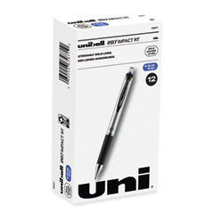 207 Impact Gel Pen, Retractable, Bold 1 mm, Blue Ink, Black/Blue Barrel