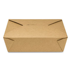 Reclosable Kraft Take-Out Box, 76 oz, Paper, 200/Carton