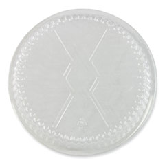 Round Aluminum To-Go Container Lids, Dome Lid, 7", Clear, Plastic, 500/Carton