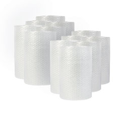 Bubble Packaging, 0.31" Thick, 12" x 30 ft, Perforated Every 12", Clear, 12/Carton