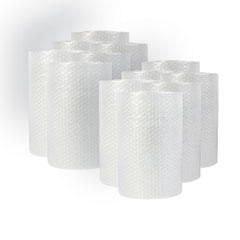 Bubble Packaging, 0.19" Thick, 12" x 30 ft, Perforated Every 12", Clear, 12/Carton