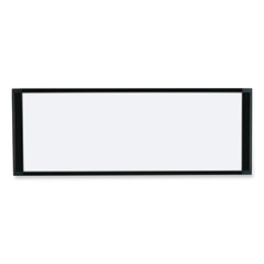 Cubicle Workstation Dry Erase Board, 36 x 18, White Surface, Black Aluminum Frame