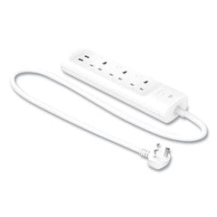 Kasa Smart WiFi 3-Outlet Power Strip, 3 AC Outlets/2 USB Ports, White