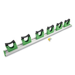 Hang Up Cleaning Tool Holder, 28w x 3.15d x 2.17h, Silver/Green