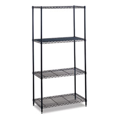 Industrial Wire Shelving, Four-Shelf, 36w x 18d x 72h, Metallic Gray, Ships in 1-3 Business Days