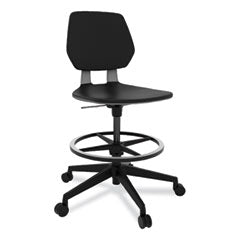 Commute Extended Height Task Chair, Up to 275 lb, 22.25" to 32.25" Seat Height, Black Seat/Back/Base, Ships in 1-3 Bus Days