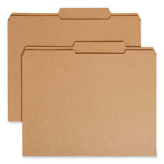 Guide Height Reinforced Heavyweight Kraft File Folder, 2/5-Cut Tabs: Right of Center, Letter, 0.75" Expansion, Brown, 100/Box