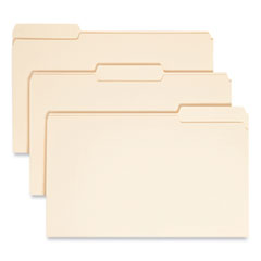 Manila File Folders, 1/3-Cut Tabs: Assorted, Legal Size, 0.75" Expansion, Manila, 100/Box