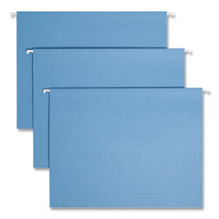 Colored Hanging File Folders with 1/5 Cut Tabs, Letter Size, 1/5-Cut Tabs, Blue, 25/Box