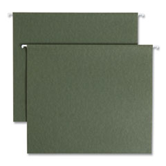 Box Bottom Hanging File Folders, 2" Capacity, Letter Size, Standard Green, 25/Box