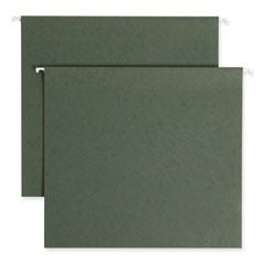 Box Bottom Hanging File Folders, 3" Capacity, Letter Size, Standard Green, 25/Box