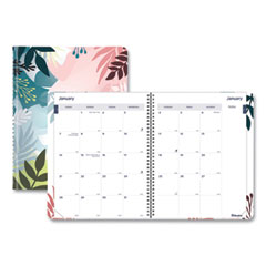 Monthly 14-Month Planner, Floral Watercolor Artwork, 11 x 8.5, Multicolor Cover, 14-Month (Dec to Jan): 2023 to 2025