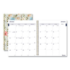 Monthly 14-Month Planner, Spring Floral Watercolor Artwork, 11 x 8.5, Multicolor Cover, 14-Month (Dec to Jan): 2023 to 2025