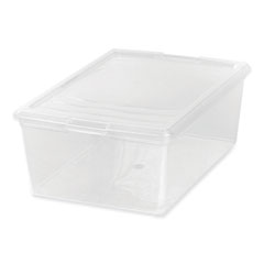 13.5 Qt. Lift-Off Lid Storage Tote, 10.6" x 16.1" x 5.9", Clear/Gray