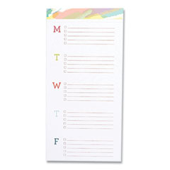 The Big Ta-Do Notepad, List-Management Format, Multicolor Paint-Streak Headband, 52 White/Multicolor 7 x 14 Sheets