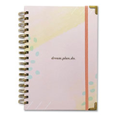 dream.plan.do. Weekly/Monthly Planner, Multicolor Broadstrokes Artwork, 9.25 x 6.5, Pink/Multicolor Cover, 12-Month: Undated