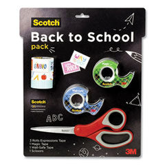 Back To School Pack, Assorted Tapes Plus Scissors/Kit