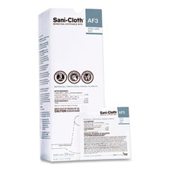 Sani-Cloth AF3 Individually Wrapped Germicidal Disposable Wipes, X-Large, 1-Ply, 11.75" x 11.5", Unscented, White, 50/Box