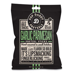 Garlic Parmesan Pretzel Sticks, 3 oz Bag, 15/Carton