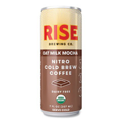 Nitro Cold Brew Latte, Oat Milk Mocha, 7 oz Can, 12/Carton