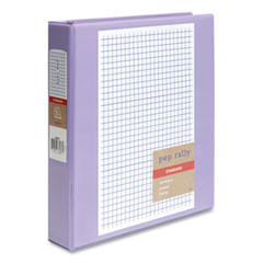 Standard 3-Ring View Binder, 3 Rings, 1.5" Capacity, 11 x 8.5, Lilac