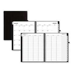 Aligned Weekly/Monthly Appointment Planner, 11 x 8.5, Black Cover, 12-Month (Jan to Dec): 2024