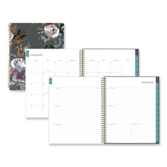 Kelly Ventura Midnight Garden Weekly/Monthly Planner, Floral Artwork, 11 x 8.5, Multicolor Cover, 12-Month (Jan to Dec): 2024