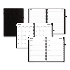 Aligned Weekly/Monthly Notes Planner, 8 x 5, Black Cover, 12-Month (Jan to Dec): 2024